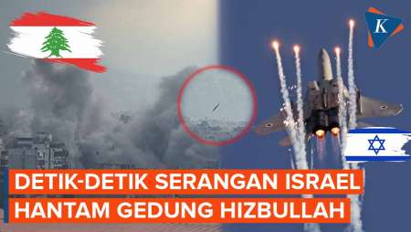 Detik-detik Serangan Udara Israel Hantam Gedung Tempat Operasi Hizbullah