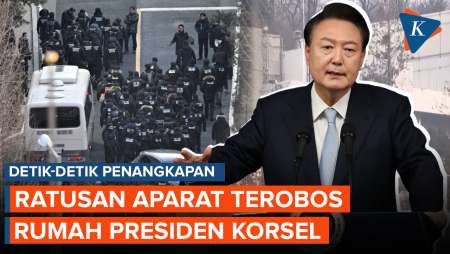 Momen Ratusan Aparat Korsel Geruduk Kediaman Presiden Yoon untuk Lakukan Penangkapan