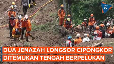 Dua Jenazah Korban Longsor Cipongkor Bandung Barat Ditemukan Berpelukan