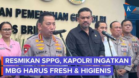 Kapolri Resmikan Dapur MBG di Mako Brimob, Ingatkan Makanan Harus Fresh dan Higienis