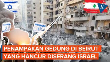 Penampakan Gedung di Pinggir Selatan Beirut yang Hancur Diserang Israel