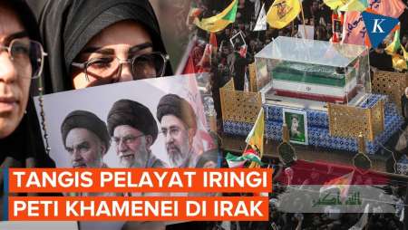 Tangis Pelayat Iringi Peti Ali Khamenei Di Irak, Sebut Gugur Melawan AS-Israel