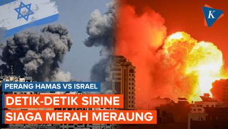 Detik-detik Sirine Siaga Merah Meraung Saat Asap Membumbung di Jalur Gaza