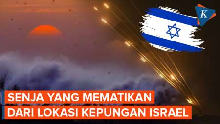 Senja dan Hujan Bom Israel di Langit Gaza