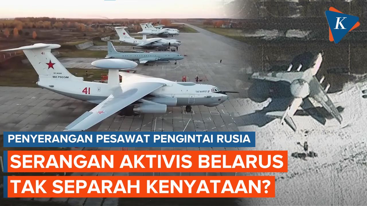 Aktivis Belarus Klaim Serangannya Timbulkan Kerusakan Parah, Pesawat Rusia Terpantau Masih Utuh