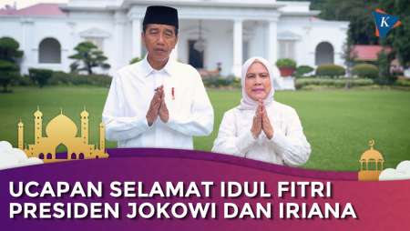 Presiden Jokowi dan Ibu Iriana Mengucapkan Selamat Idul Fitri 1445 H