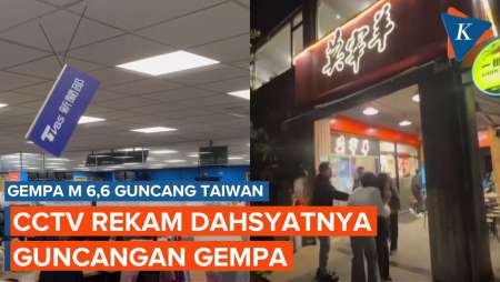 Detik-detik Gempa M 6,6 Guncang Taiwan: Lampu Bergoyang, CCTV Rekam Guncangan