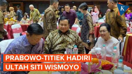 Momen Prabowo dan Titiek Hadiri Acara Ulang Tahun Adik Tien…