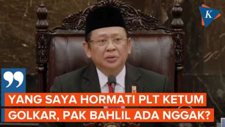 Momen Bamsoet Cari Bahlil Saat Sapa Plt Ketum Golkar di Sidang Tahunan MPR