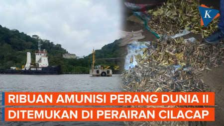 TNI AL Amankan Lempengan Besi dan Ribuan Amunisi dari Eks Kapal Perang Dunia II di Perairan Cilacap