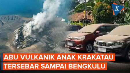 Terbagi dalam Dua Klaster, Abu Vulkanik Anak Krakatau Tersebar sampai Bengkulu