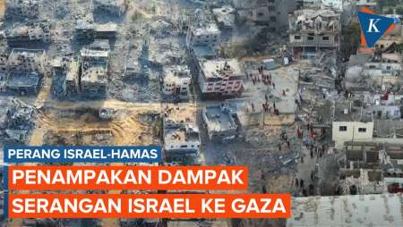 Pemandangan dari Dampak Serangan Israel ke Jalur Gaza