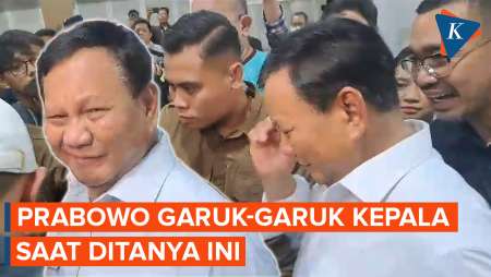 Prabowo Garuk-garuk Kepala Saat Ditanya soal Anies Beri Nilai 11 dari 100