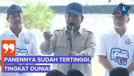 Prabowo Puji Tambak Udang di Kebumen, Produksi Capai 40 Ton per Hektare