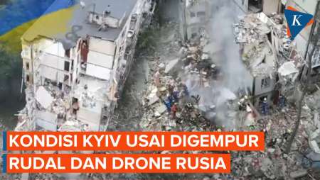 Penampakan Kyiv Usai Digempur Rusia, Gedung 9 Lantai Runtuh