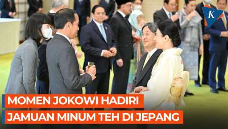 Momen Jokowi Hadiri Jamuan Minum Teh Kaisar Jepang Naruhito