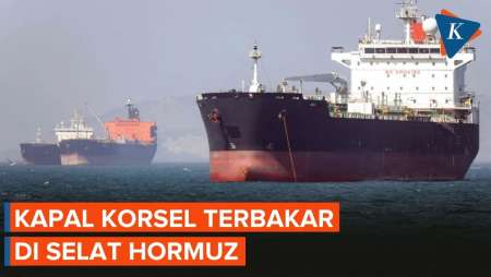 Kapal Korsel Terbakar Di Selat Hormuz, Trump Desak Seoul Kirim Kapal Perang