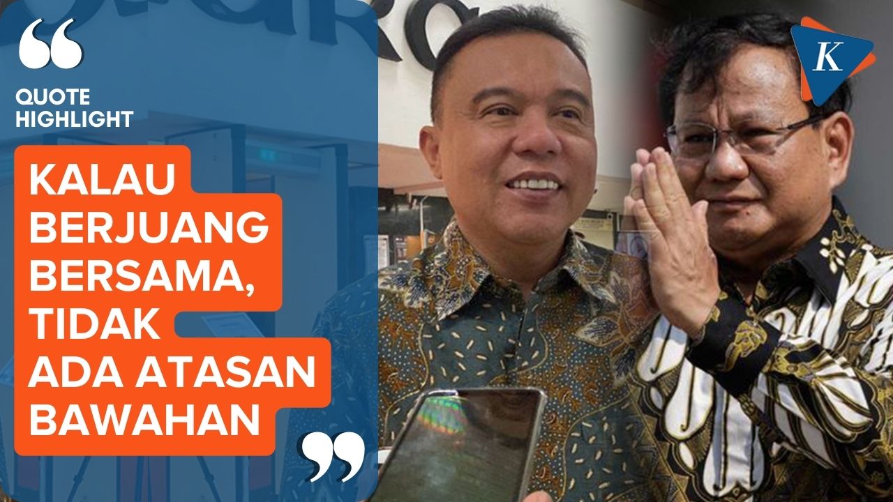 Prabowo Anggap Dasco Bukan sebagai Bawahannya tapi Kawan Seperjuangan