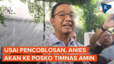 Usai Pencoblosan, Anies-Muhaimin Pantau Hitung Cepat di Posko Timnas Amin