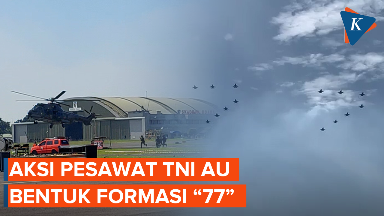 82 Pesawat Berbagai Jenis Unjuk Kebolehan Saat Gladi Bersih HUT ke-77 TNI AU