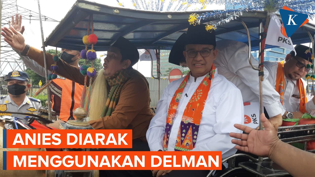 Momen Anies Diarak Menggunakan Delman Menuju DPP PKS