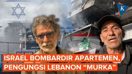 Serangan Terbaru Israel Luluh Lantakkan Apartemen di Beirut, Pengungsi Lebanon 