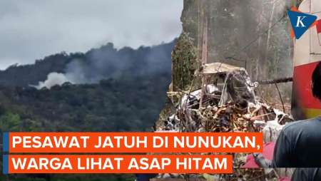 Pesawat Jatuh Di Krayan Nunukan, Warga Lihat Asap Hitam