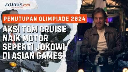 Aksi Tom Cruise Motoran seperti Jokowi di Closing Ceremony Olimpiade Paris 2024