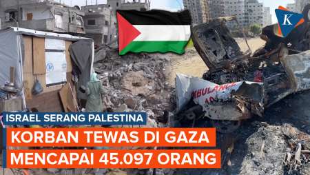 Korban Tewas Serangan Israel ke Palestina di Gaza Mencapai 45.097