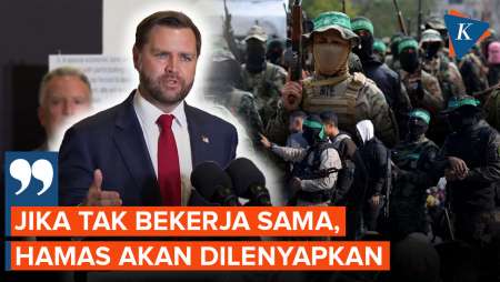 Wapres AS Ikut Ancam Habisi Hamas Jika Menolak Lucuti Senjata