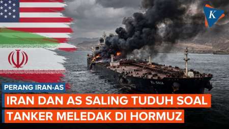 Kapal Tanker Meledak Di Selat Hormuz, AS Sebut Jadi Korban Rudal Iran