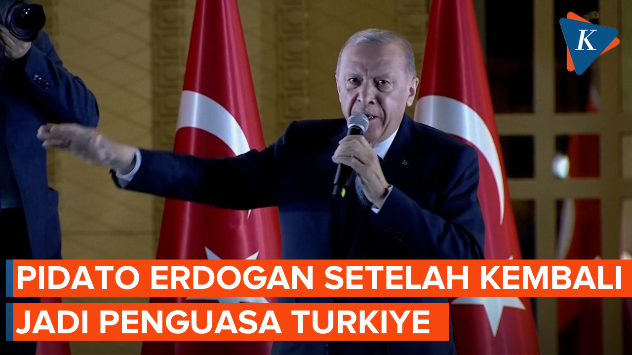 Pidato Erdogan Usai Menang Lagi dalam Pemilu Turkiye