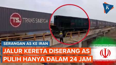 Penampakan Jalur Kereta Iran Pulih dalam 24 Jam Usai Hancur Diserang AS