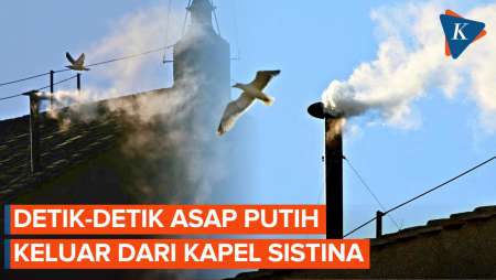 Akhirnya! Asap Putih Muncul dari Kapel Sistina, Tanda Paus Baru Terpilih