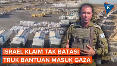 Penampakan Tumpukan Bantuan di Kerem Shalom, Israel Klaim Tak Batasi Truk ke Gaza