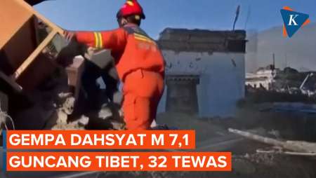 Gempa Dahsyat M 7,1 Guncang Tibet, 32 Tewas