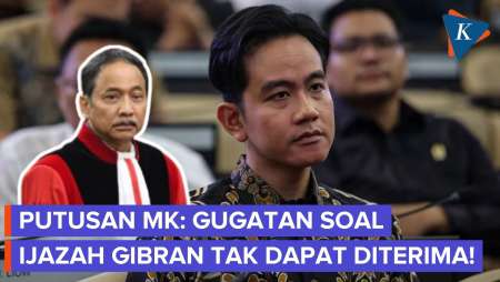 BREAKING NEWS: MK Tidak Dapat Terima Gugatan soal Ijazah Gibran