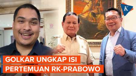 Golkar Sebut Pertemuan Ridwan Kamil dengan Prabowo Bahas Pilkada Jabar