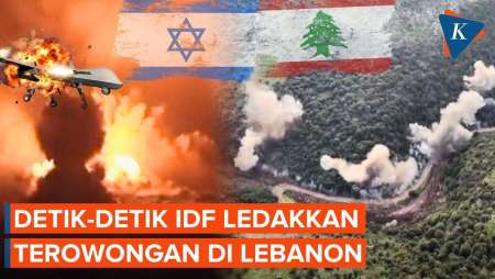 Detik-detik Israel Hancurkan Terowongan Bawah Tanah Di Lebanon