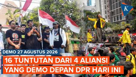 Isi 16 Tuntutan dari 4 Aliansi yang Demo 27 Agustus di Depan Gedung DPR
