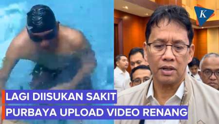 Gaya Purbaya Jawab Isu Sakit Dengan Berenang