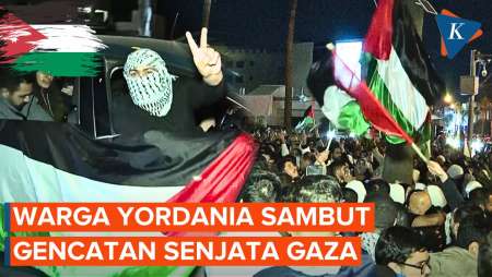 Momen Warga Yordania Suka Cita Sambut Kesepakatan Gencatan Senjata Gaza