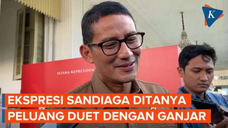 Sandiaga Sesaat Terdiam Saat Ditanya Peluang Jadi Cawapres Ganjar