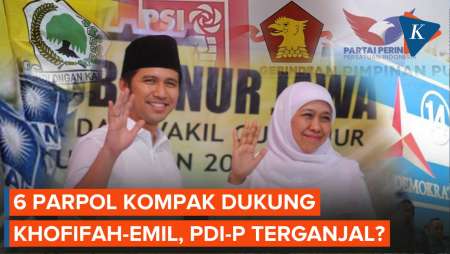 6 Partai Dukung Khofifah-Emil Dardak, Langkah PDI-P Terganjal?