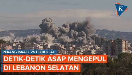 Detik-detik Ledakan Besar di Lebanon Selatan Imbas Serangan Israel