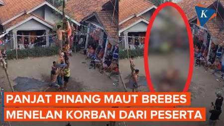 Nahas! Begini Detik-detik Peserta Panjat Pinang Tewas Tertimpa Rekannya