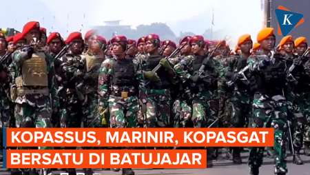 Kopassus, Marinir, Kopasgat Bersatu di Batujajar! Defile dan Demo Atraksi Tempur