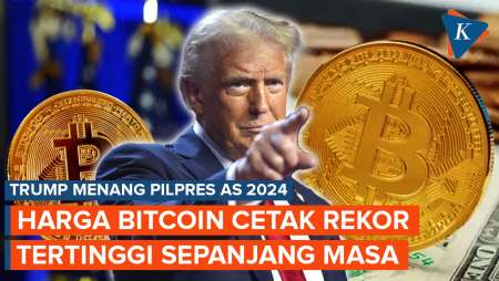 Donald Trump Menang Pilpres AS, Harga Bitcoin Sentuh Rp 1,1 Miliar Per Keping