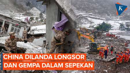 Tanah Longsor dan Gempa Bertubi-tubi Hantam China dalam Sepekan