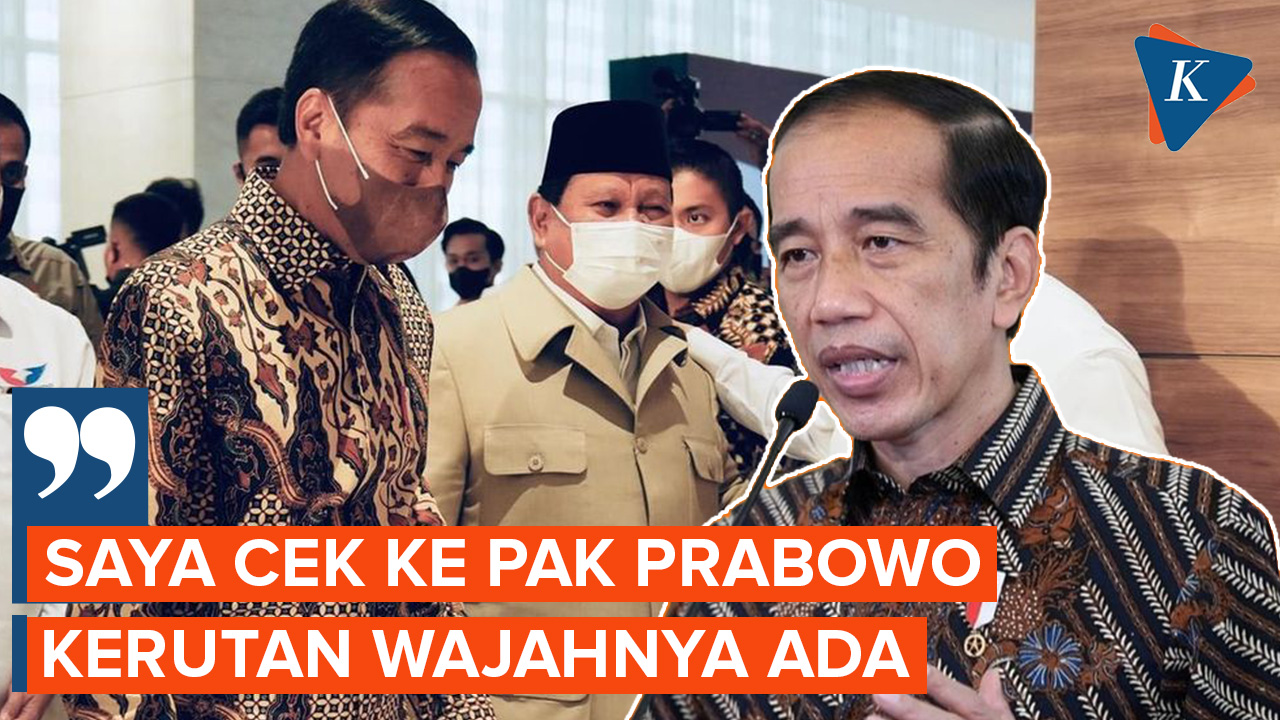 Kelakar Jokowi soal Prabowo Miliki Kerutan dan Rambut Putih